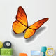 Yellow Butterfly White Wall Decal