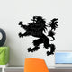 Black Heraldic Lion Wall Decal