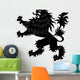 Black Heraldic Lion Wall Decal
