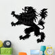 Black Heraldic Lion Wall Decal