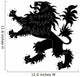 Black Heraldic Lion Wall Decal