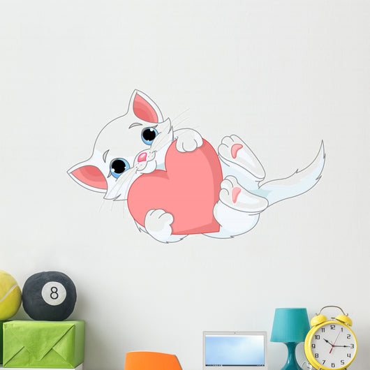 Valentine Kitten Wall Decal