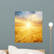 Golden Wheat Field And Sun Beams Wall Decal