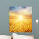 Golden Wheat Field And Sun Beams Wall Decal