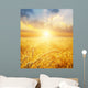 Golden Wheat Field And Sun Beams Wall Decal