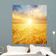 Golden Wheat Field And Sun Beams Wall Decal