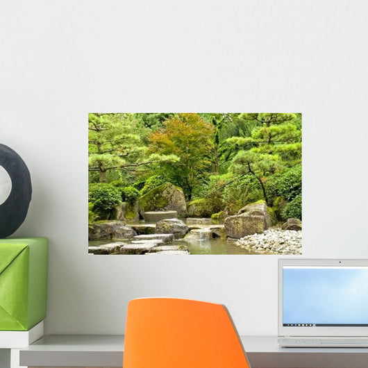 Japanese Garden Creek Wall Decal