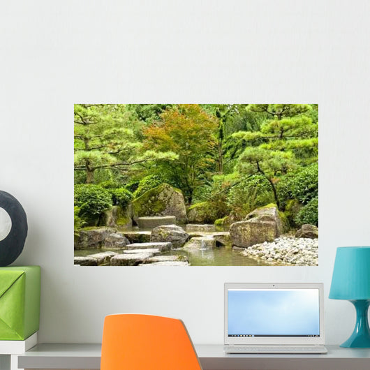 Japanese Garden Creek Wall Decal