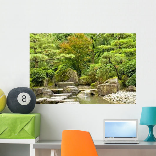 Japanese Garden Creek Wall Decal