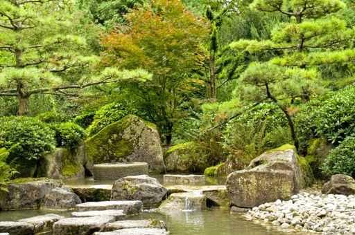Japanese Garden Creek Wall Decal