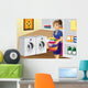 Housewife Doing Laundry Wall Decal