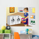 Housewife Doing Laundry Wall Decal