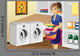 Housewife Doing Laundry Wall Decal