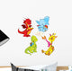 Cartoon Animals Small Schooler Wall Stickers Wall Decal
