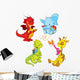 Cartoon Animals Small Schooler Wall Stickers Wall Decal
