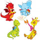 Cartoon Animals Small Schooler Wall Stickers Wall Decal