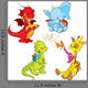 Cartoon Animals Small Schooler Wall Stickers Wall Decal
