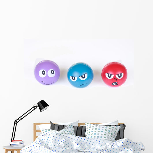Faces Stress Balls Wall Decal