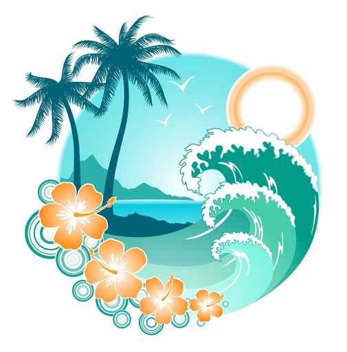 Tropical Backgrounds Wall Decal