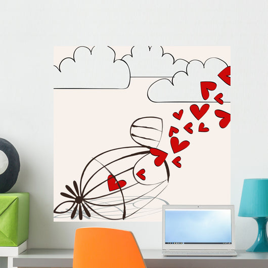 Cute Romantic Illustration Wall Decal