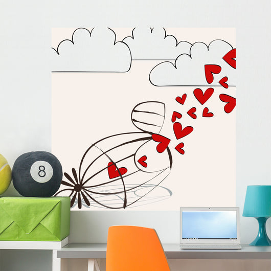 Cute Romantic Illustration Wall Decal