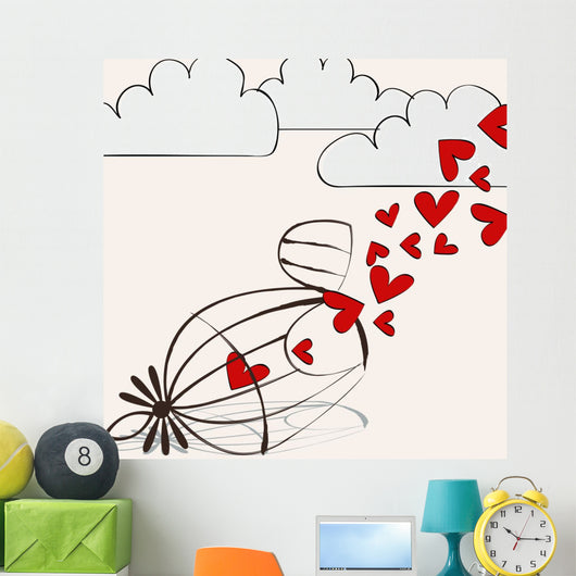 Cute Romantic Illustration Wall Decal