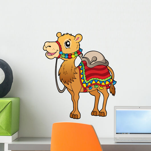 Cartoon Camel With Saddlery Wall Decal
