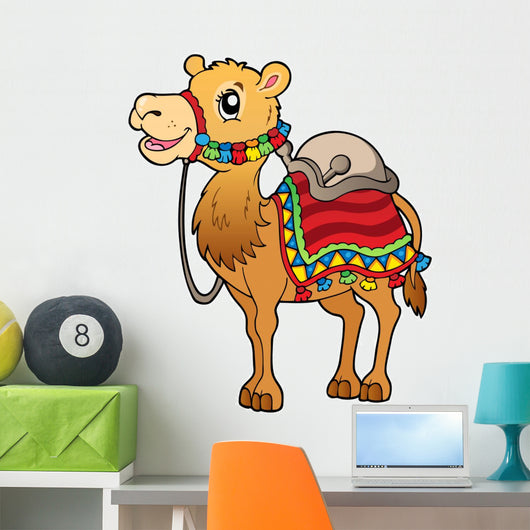 Cartoon Camel With Saddlery Wall Decal