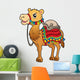 Cartoon Camel With Saddlery Wall Decal