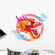 Color Chinese Dragon Head Wall Decal