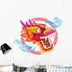 Color Chinese Dragon Head Wall Decal