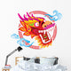 Color Chinese Dragon Head Wall Decal