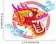 Color Chinese Dragon Head Wall Decal