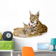 Lynx And Her Cub Wall Decal