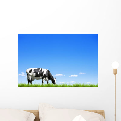 Cow 39 S Milk Wall Decal shown on a wall