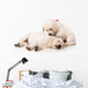 Resting Golden Retriever Puppies Wall Decal
