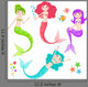 Friendly Mermaids Mermaid Wall Stickers Wall Decal