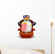 3D Penguin Eats Popcorn Wall Decal