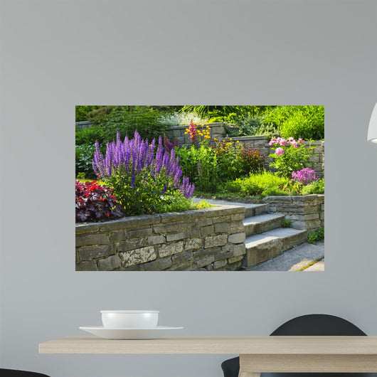 Garden With Stone Landscaping Wall Decal