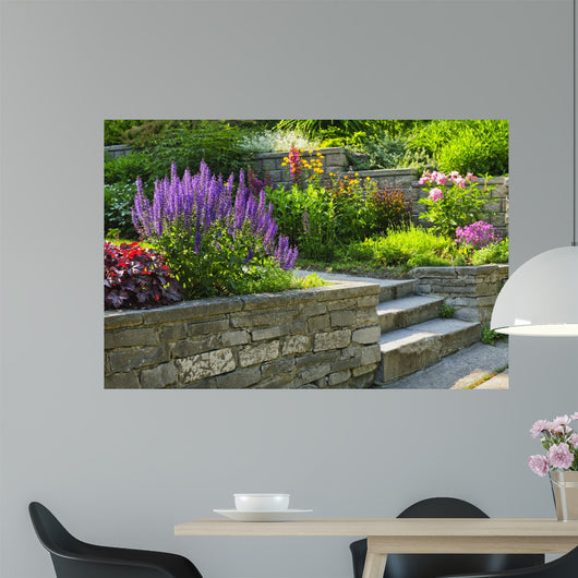 Garden With Stone Landscaping Wall Decal