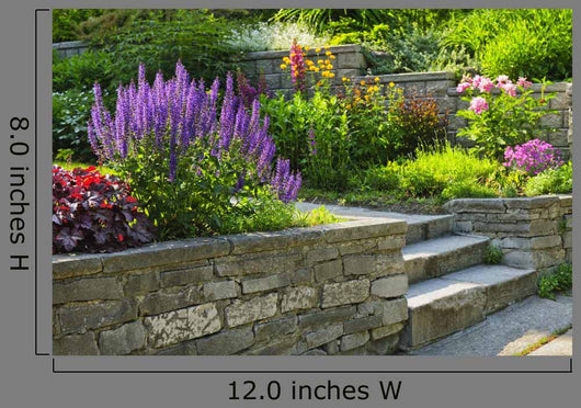 Garden With Stone Landscaping Wall Decal