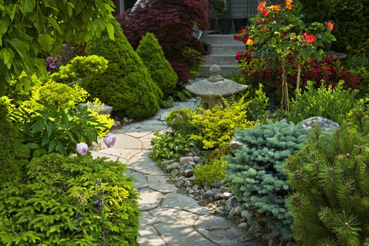 Garden Path With Stone Wall Decal
