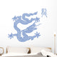 Blue Chinese Dragon Wall Decal
