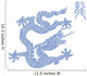 Blue Chinese Dragon Wall Decal