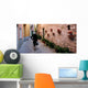 Old Lady Walks Up Wall Decal