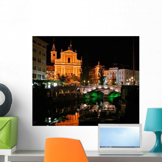 Ljubljana Night Wall Decal