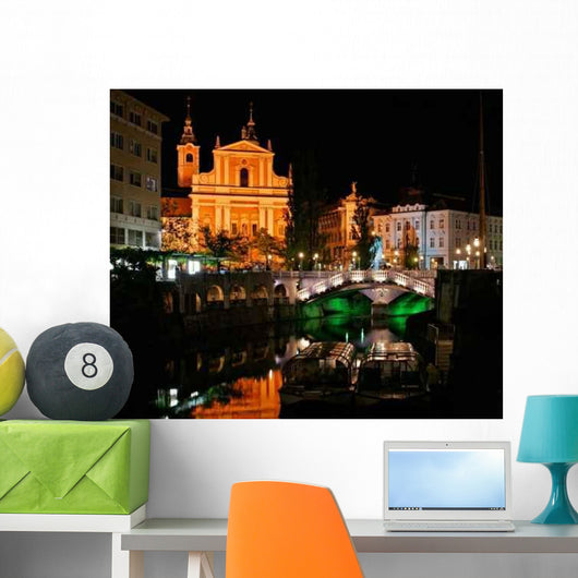Ljubljana Night Wall Decal
