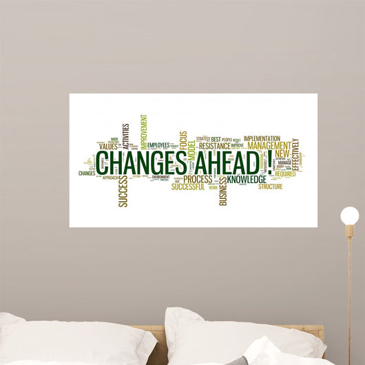 Changes Ahead Concept Word Wall Decal