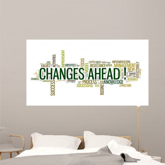 Changes Ahead Concept Word Wall Decal