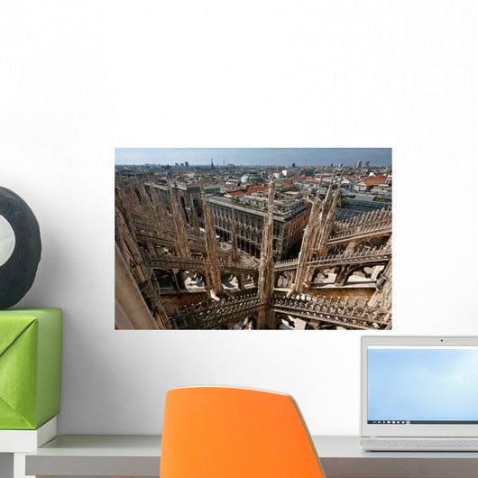 Over Milan From Duomo Wall Decal